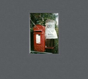 Postbox by The Thrift which birds have nested in for years
